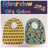 Reversible Bib - Bees & Ladybirds Reversible Bib - Bees & Ladybirds